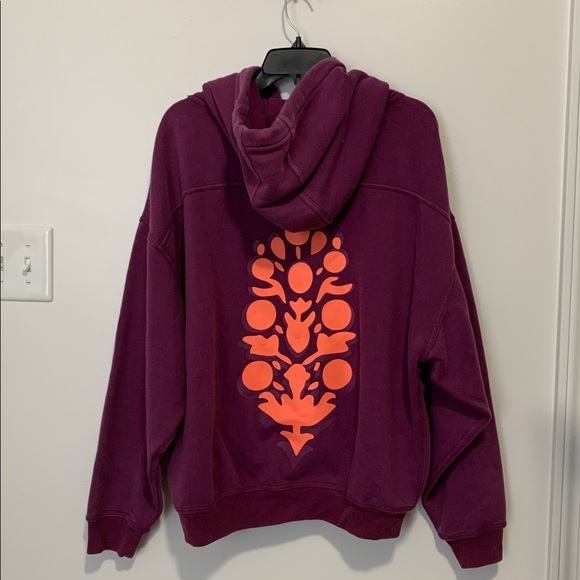 FP MOVEMENT Final Call Buti Logo Hoodie NWT Deep Mulberry - Picture 6 of 10